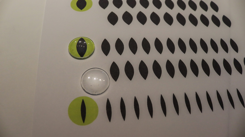 cabochon op vel papier